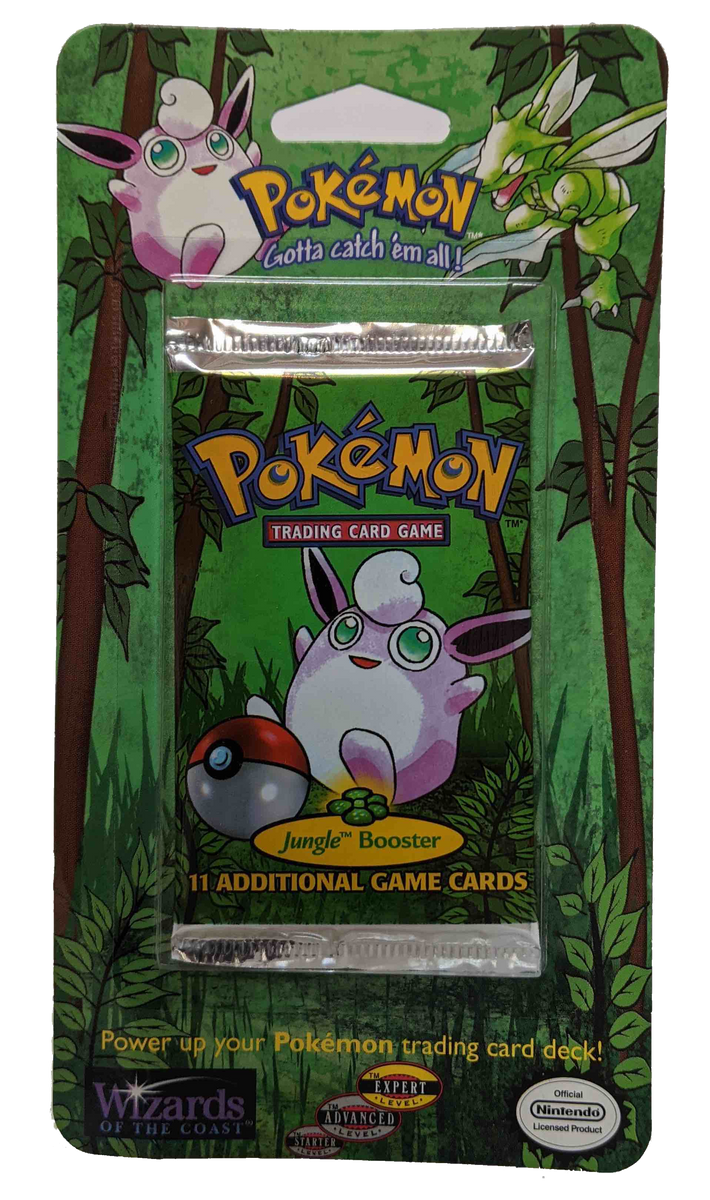 1999 wigglytuff pokemon card 1999 Pokemon Jungle Booster Blister Pack - Wigglytuff