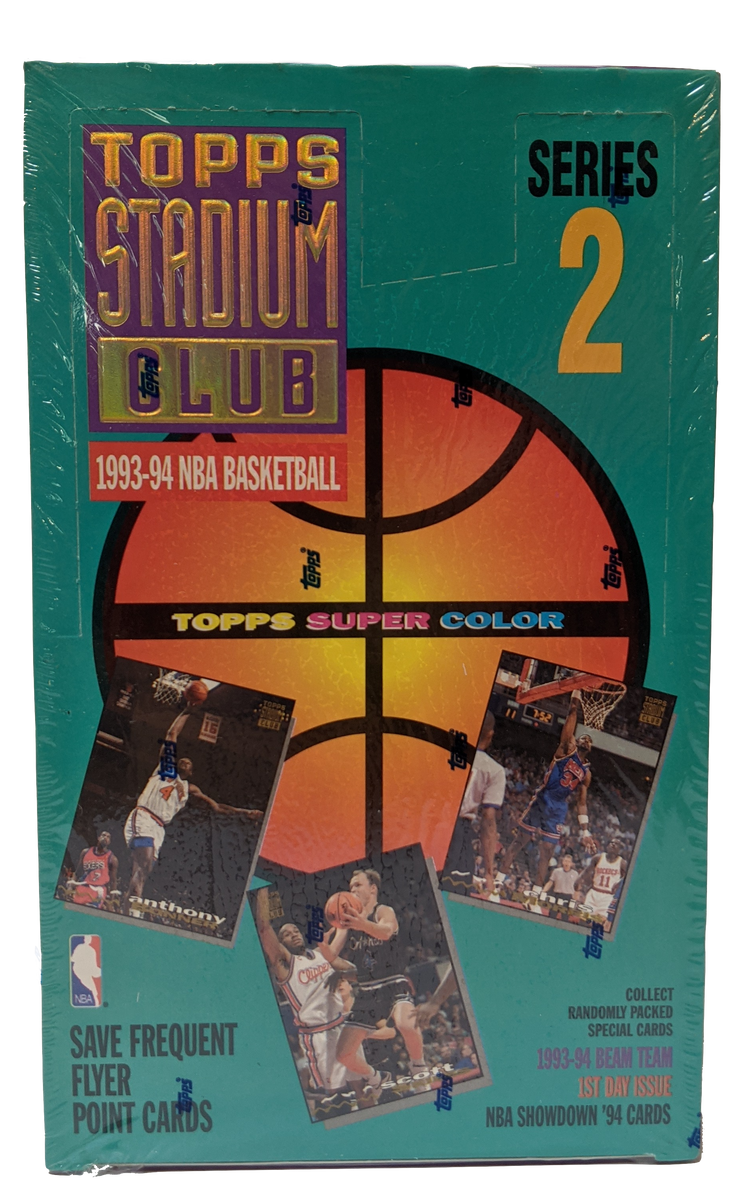 1993-94 Topps Stadium Club Basketball Series 1 Factory Sealed Box, Lot  #43224