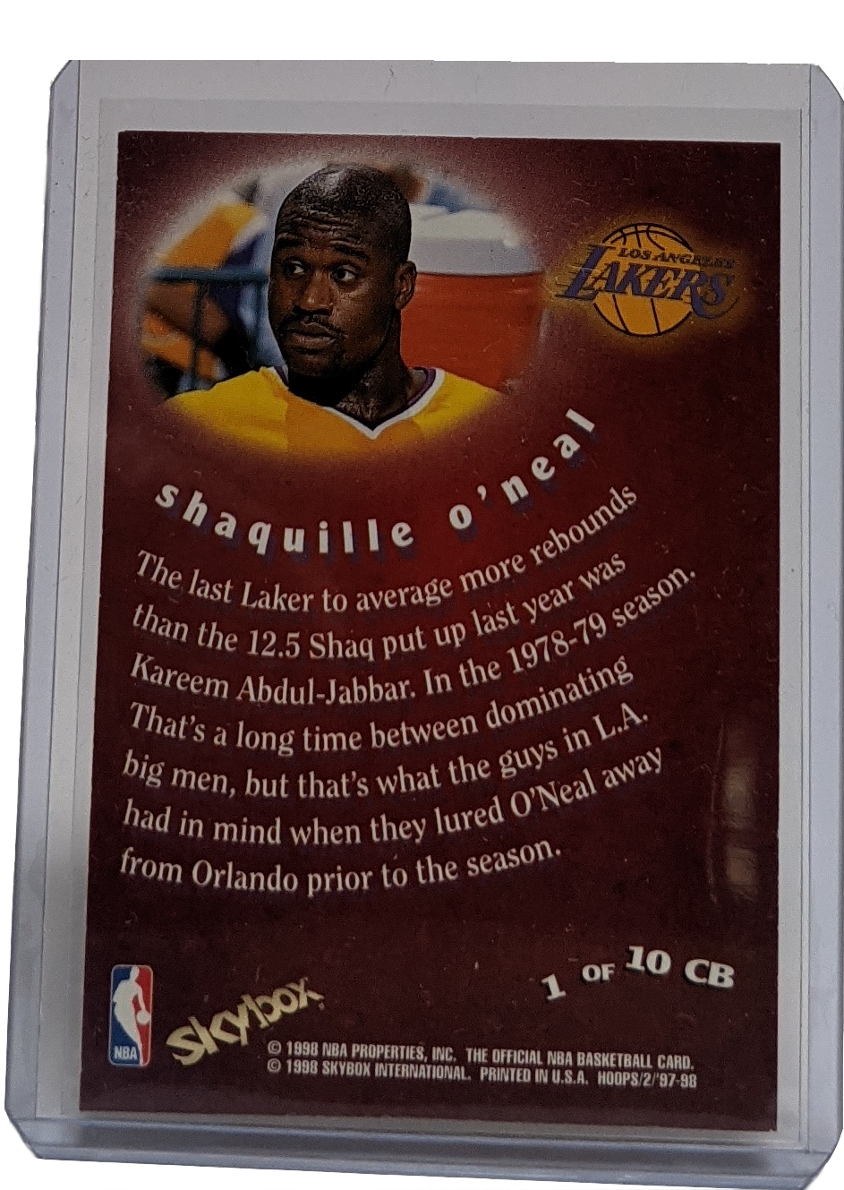 1997-98 NBA Hoops Shaquille O'Neal - Chairman of the Board