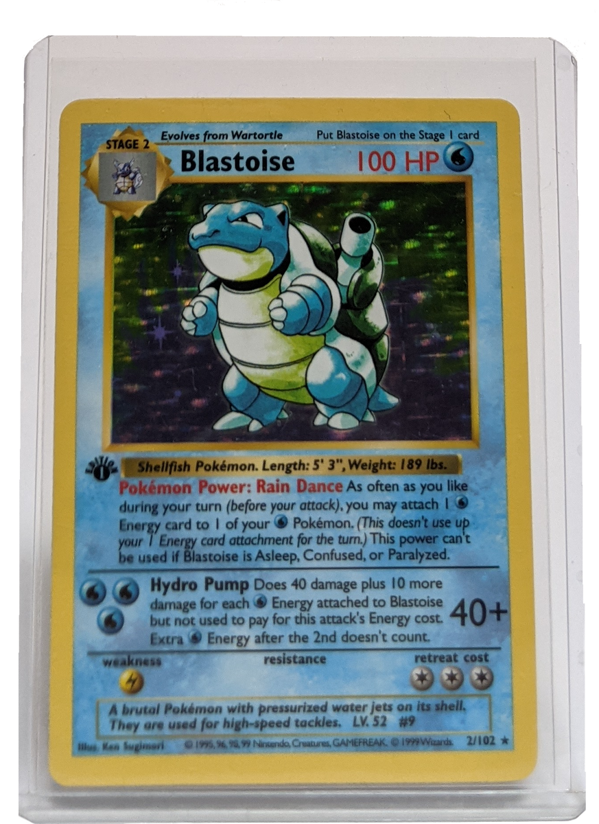 1st edition blastoise pokemon card 1999 Pokemon Blastoise - 1st Edition Shadowless