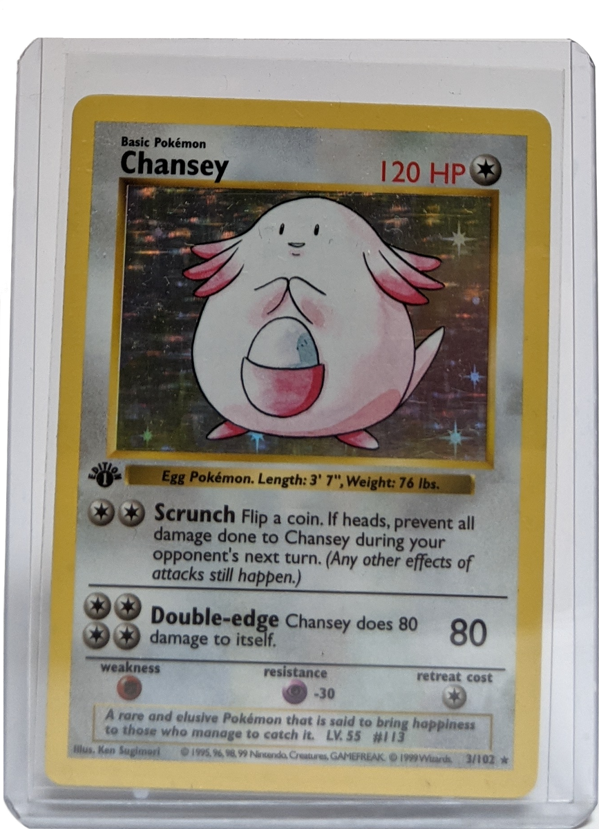 1999 Pokemon Chansey - 1st Edition Shadowless | Kaiya's Collectibles 1999 Pokemon Chansey - 1st Edition Shadowless | Kaiya's Collectibles