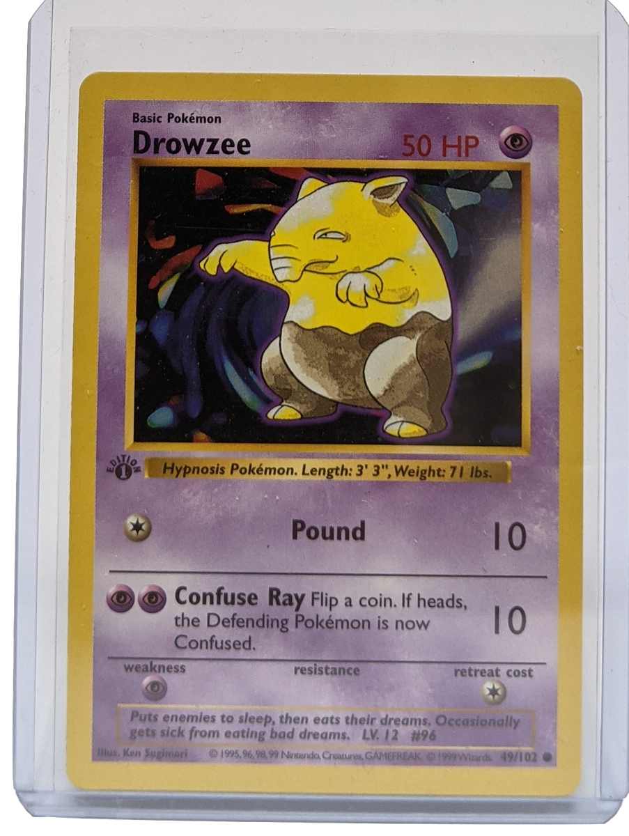 pokemon card drowzee 1999 Pokemon Drowzee - 1st Edition Shadowless