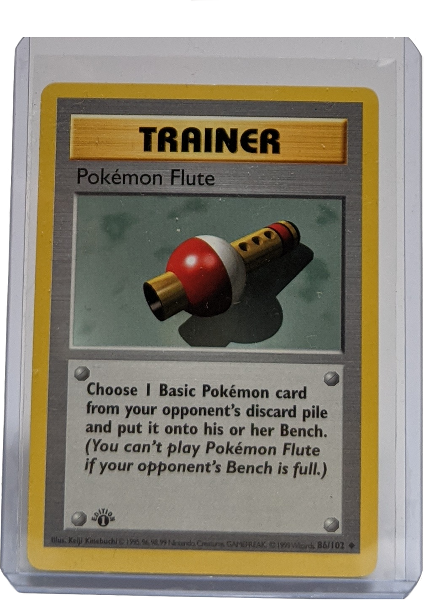 pokemon flute card 1999 - 1st Edition Shadowless (You cant play Pokemon Bulk Discount:20 Top 10 Most Expensive Topps Trading Cards