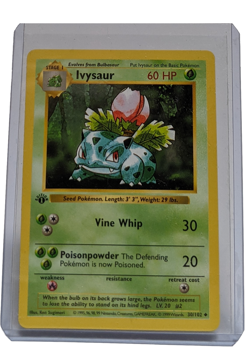 1999 Pokemon Ivysaur - 1st Edition Shadowless 1999 Pokemon Ivysaur - 1st Edition Shadowless