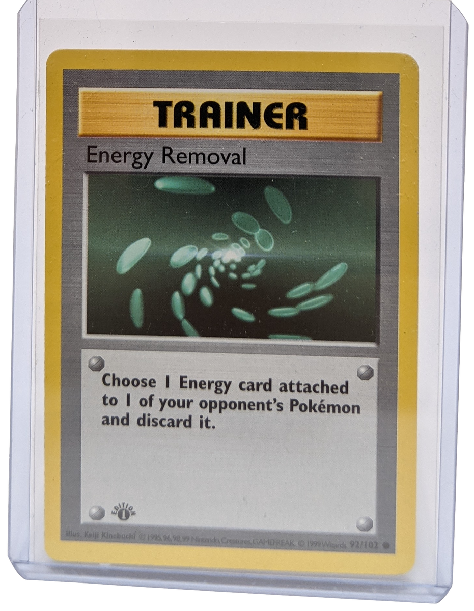 energy removal pokemon card Vintage Common - Energy Removal Base Set 2 Non-holo Pokemon Card 119/130 -  NM