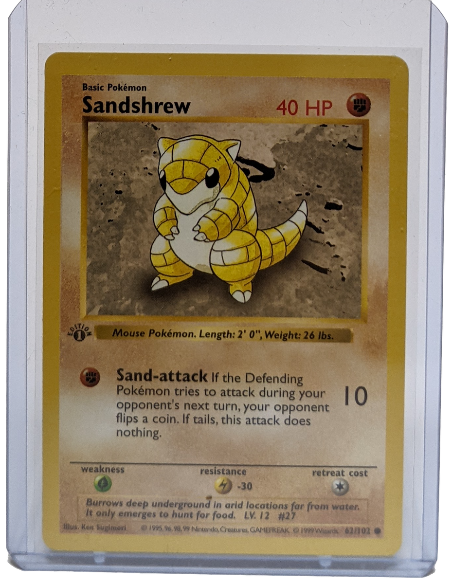 ポケモンカードゲーム Sandshrew 1st edition shadow less 1999 Pokemon Sandshrew - 1st Edition Shadowless | Kaiya's