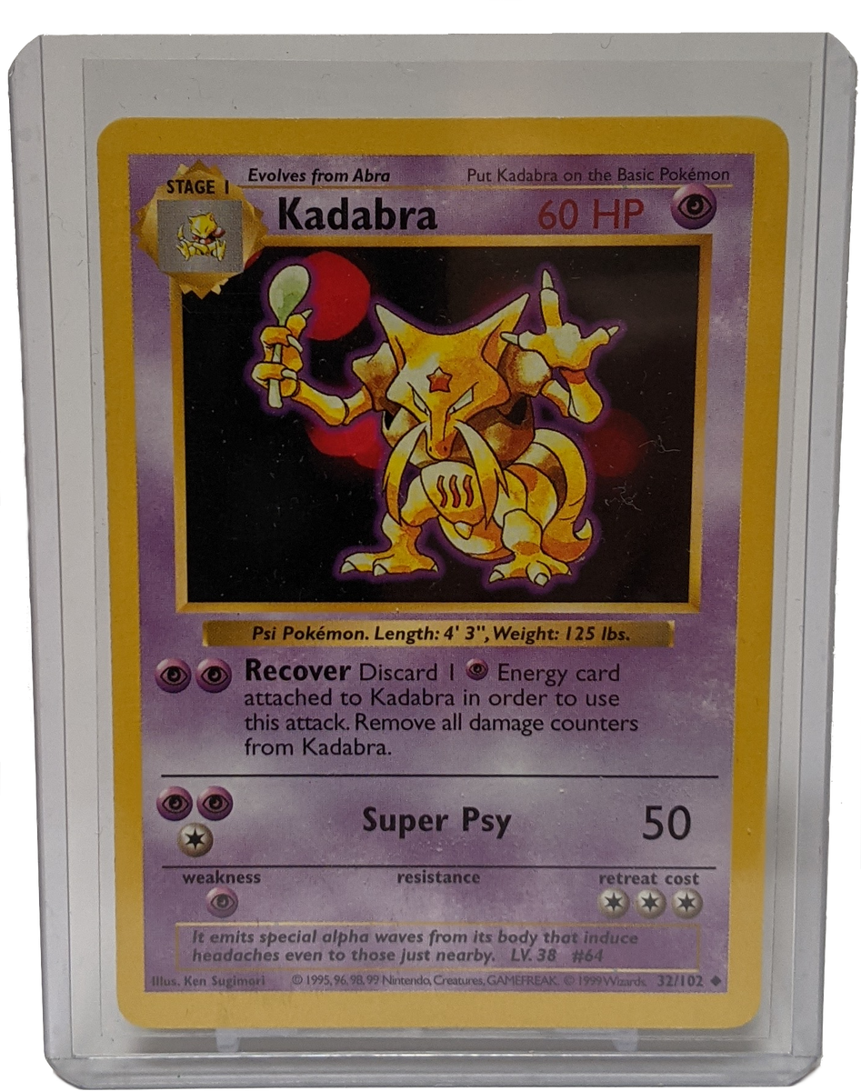 1995 kadabra pokemon card 1997 Japanese Topsun #064 Blue Back (1st Edition) Price Guide Retreat Cost Base 1 Kadabra With Multiple