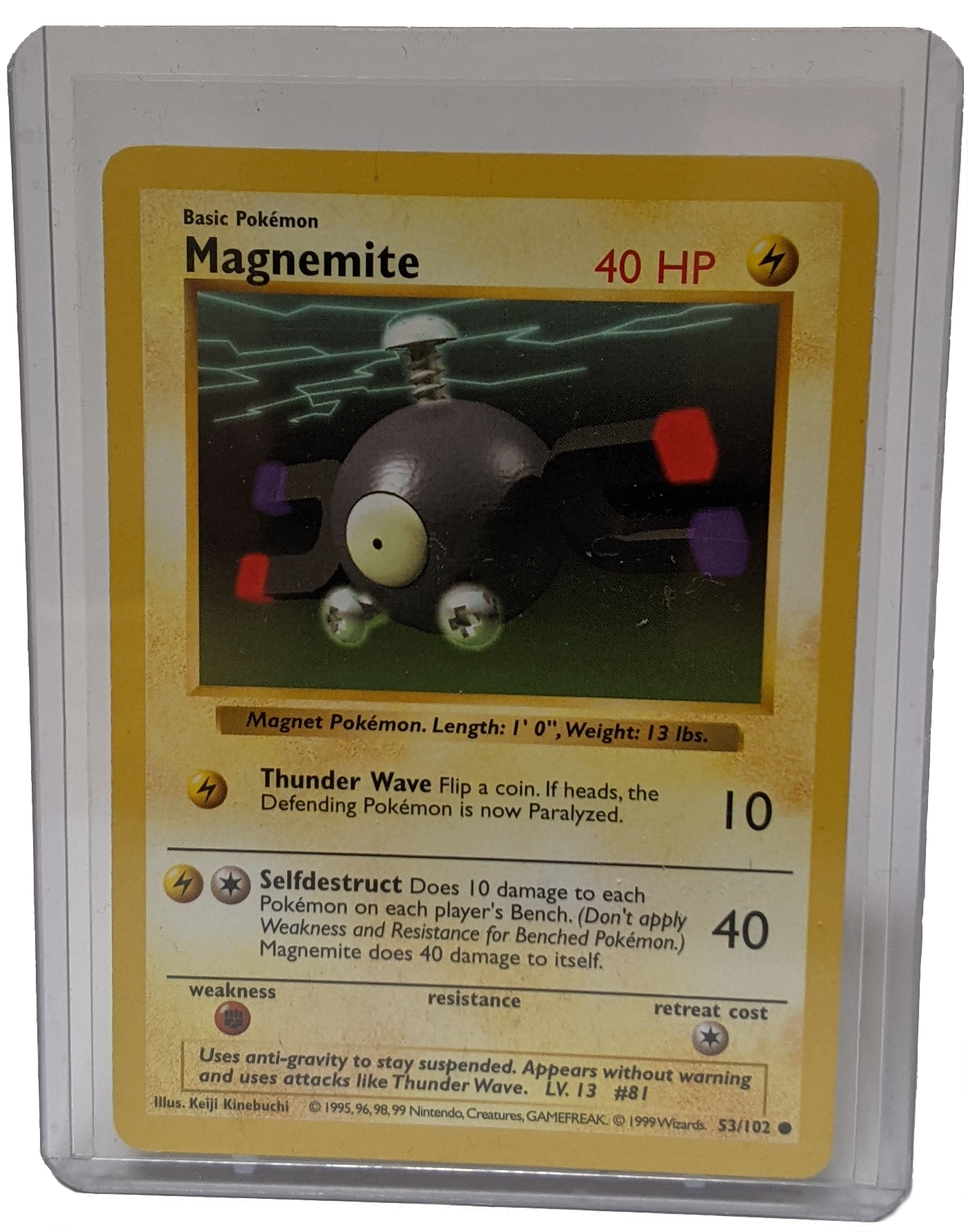 1999 Pokemon Magnemite - Unlimited Shadowless