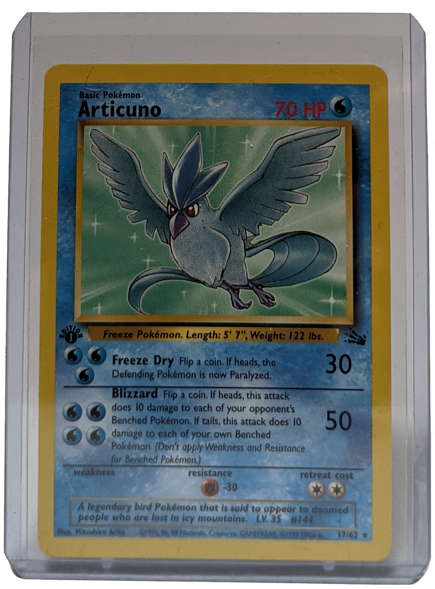 1999 Pokemon Fossil Articuno - 1st Edition | Kaiya's Collectibles 1999 Pokemon Fossil Articuno - 1st Edition | Kaiya's Collectibles