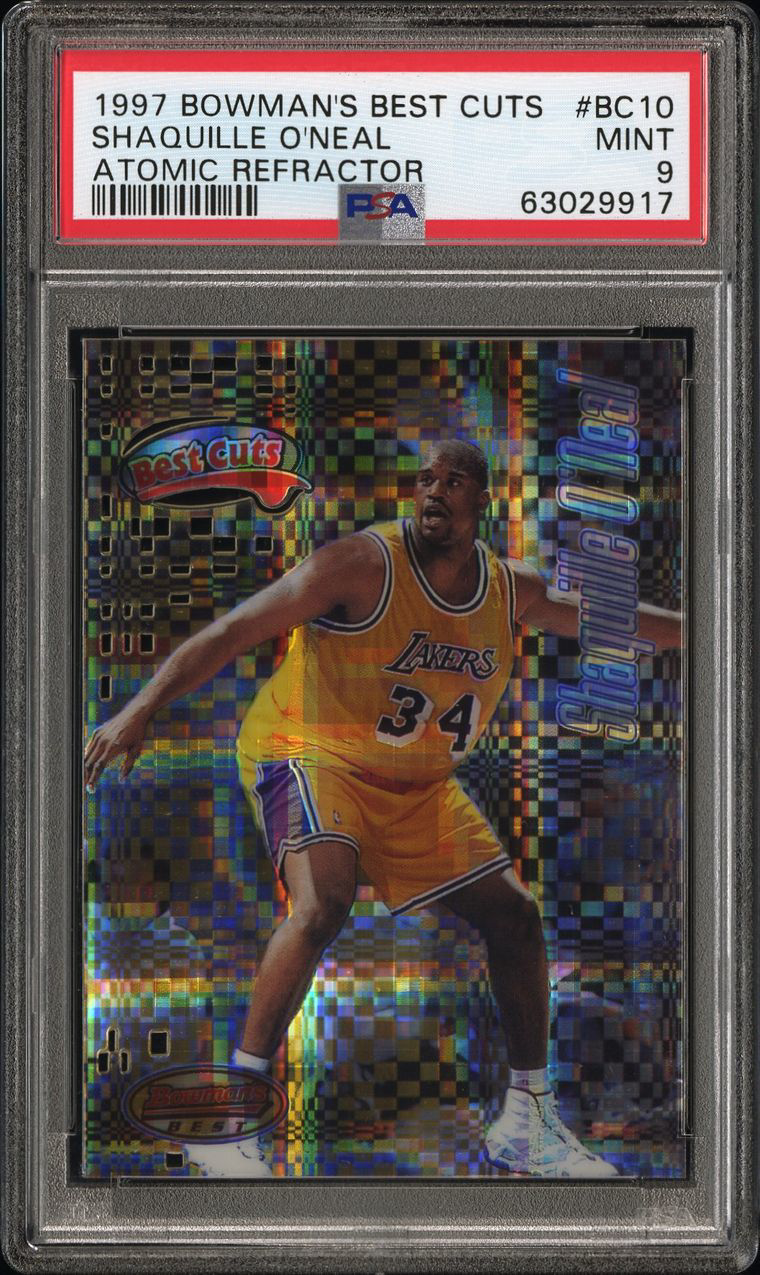 1997 Bowman's Best Cuts Shaquille O'Neal Atomic Refractor - PSA 9