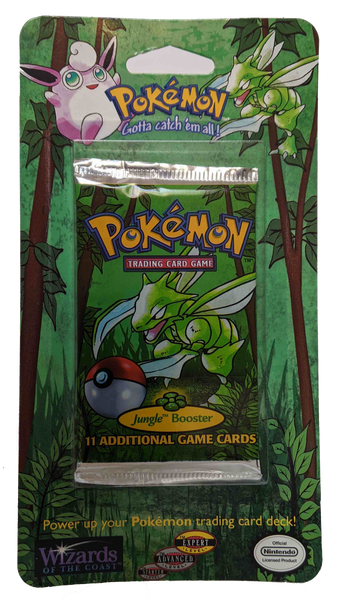pokemon jungle booster box opening 1999 Pokemon Jungle Booster Blister Pack - Scyther