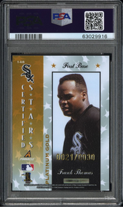 1997 Pinnacle Totally Certified Frank Thomas Platinum Gold /30 - PSA 9