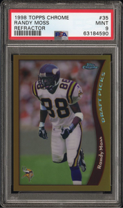 1998 Topps Chrome Randy Moss Refractor - PSA 9