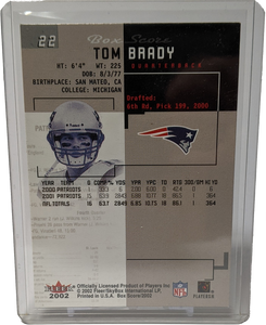 2002 Fleer Box Score Tom Brady