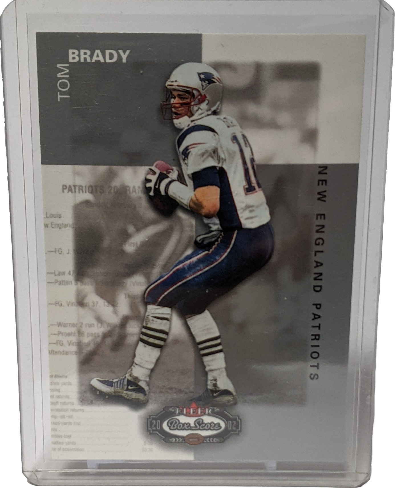 2002 Fleer Box Score Tom Brady