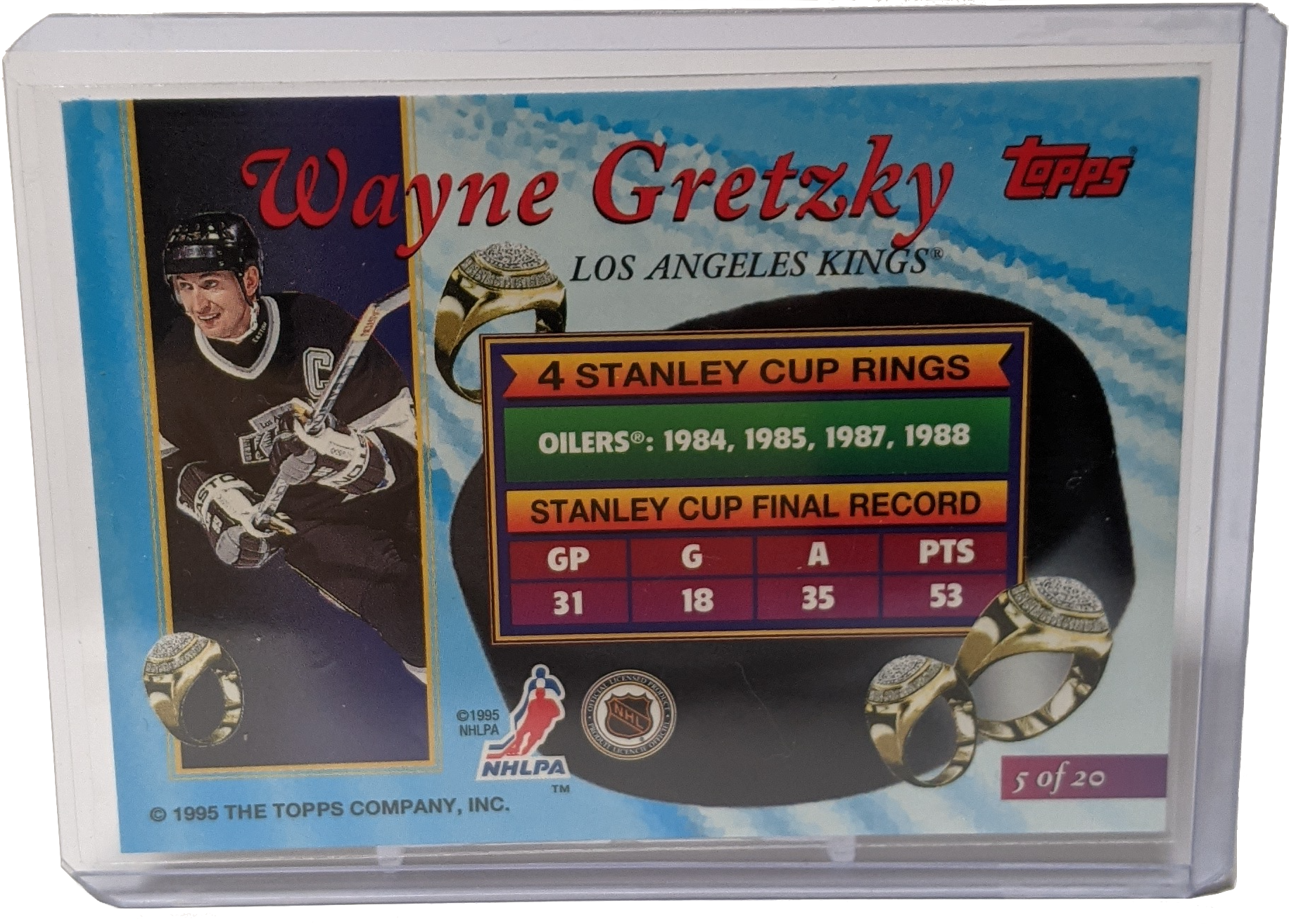 1994 Topps Finest Wayne Gretzky Ring Leaders #5