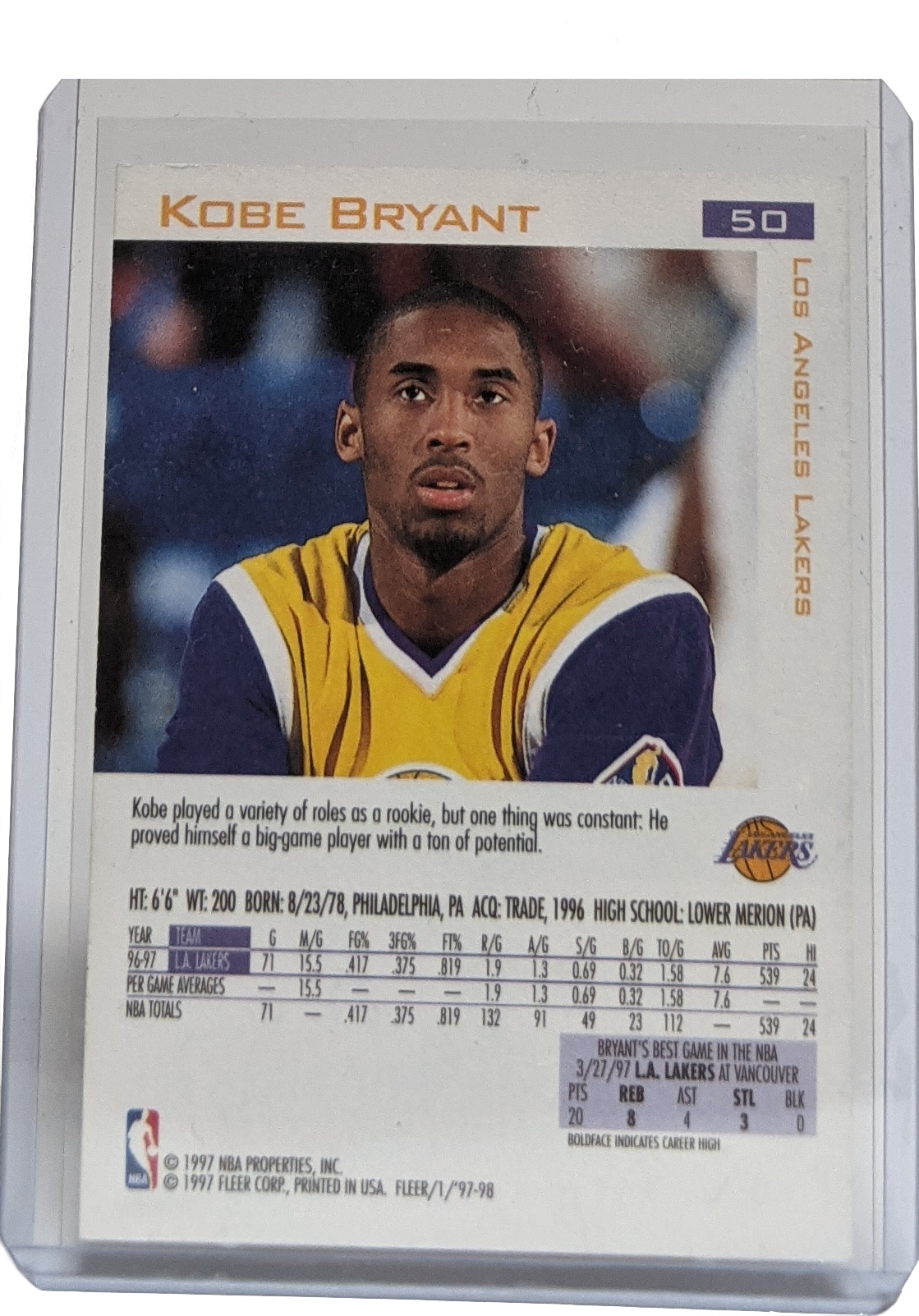 1997-1998 Fleer Kobe Bryant