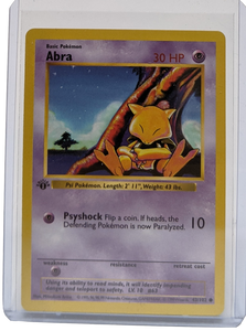 1999 Pokemon Abra - 1st Edition Shadowless