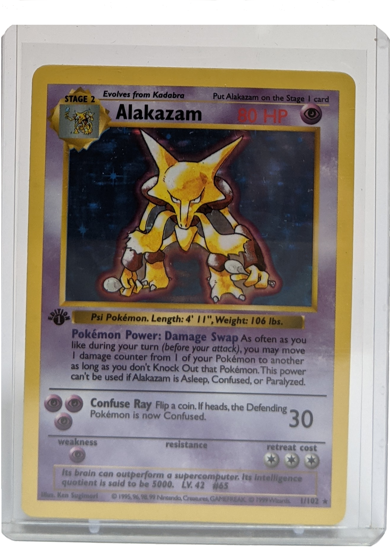 1999 Pokemon Alakazam - 1st Edition Shadowless | Kaiya's Collectibles 1999 Pokemon Alakazam - 1st Edition Shadowless | Kaiya's Collectibles