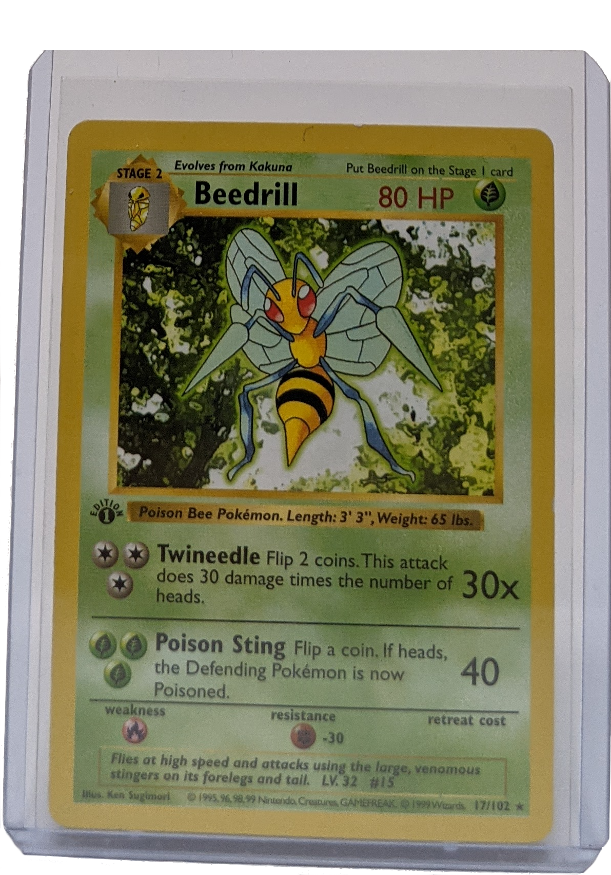 1999 beedrill pokemon card value 1999 Pokemon Beedrill - 1st Edition Shadowless