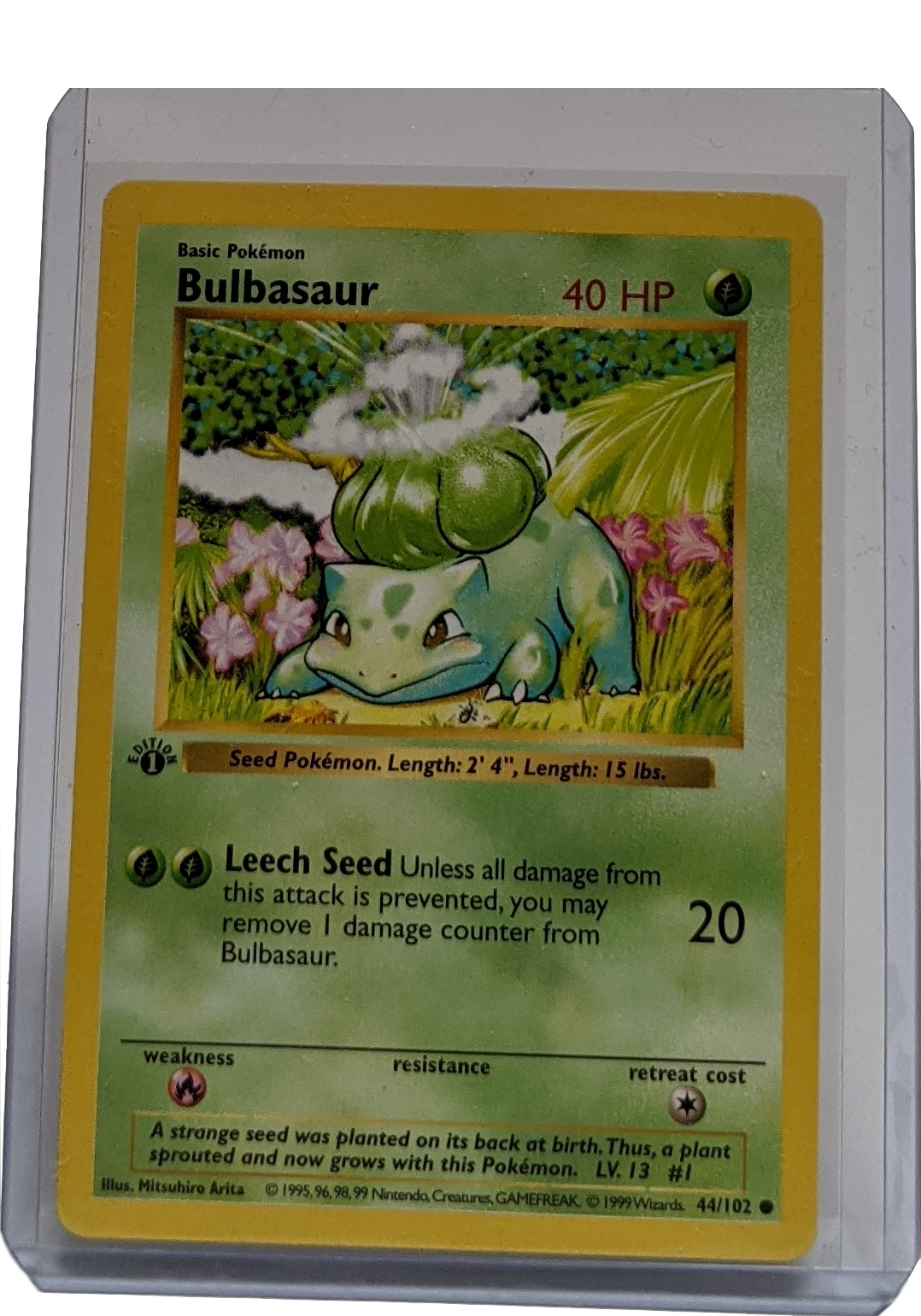 1999 Pokemon Bulbasaur - 1st Edition Shadowless | Kaiya's Collectibles 1999 Pokemon Bulbasaur - 1st Edition Shadowless | Kaiya's Collectibles