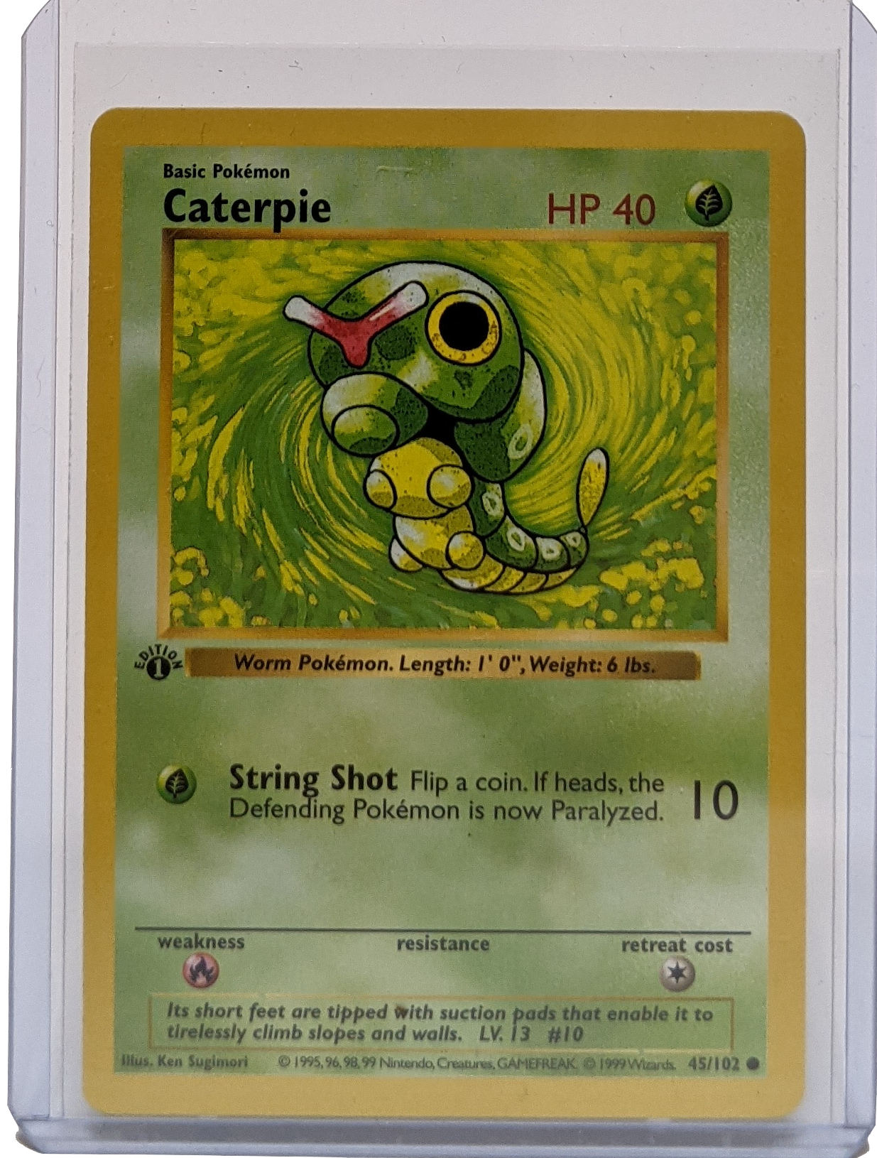 1999 Pokemon Caterpie - 1st Edition Shadowless