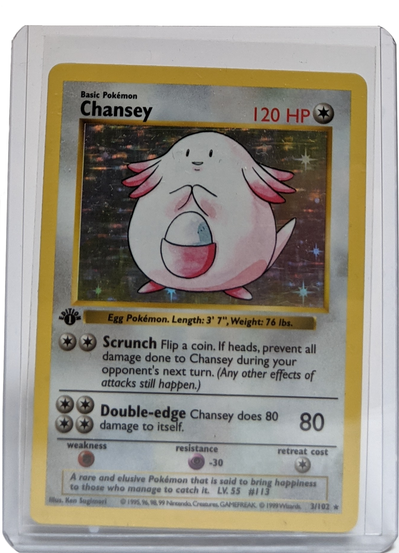 1999 Pokemon Chansey - 1st Edition Shadowless | Kaiya's Collectibles 1999 Pokemon Chansey - 1st Edition Shadowless | Kaiya's Collectibles