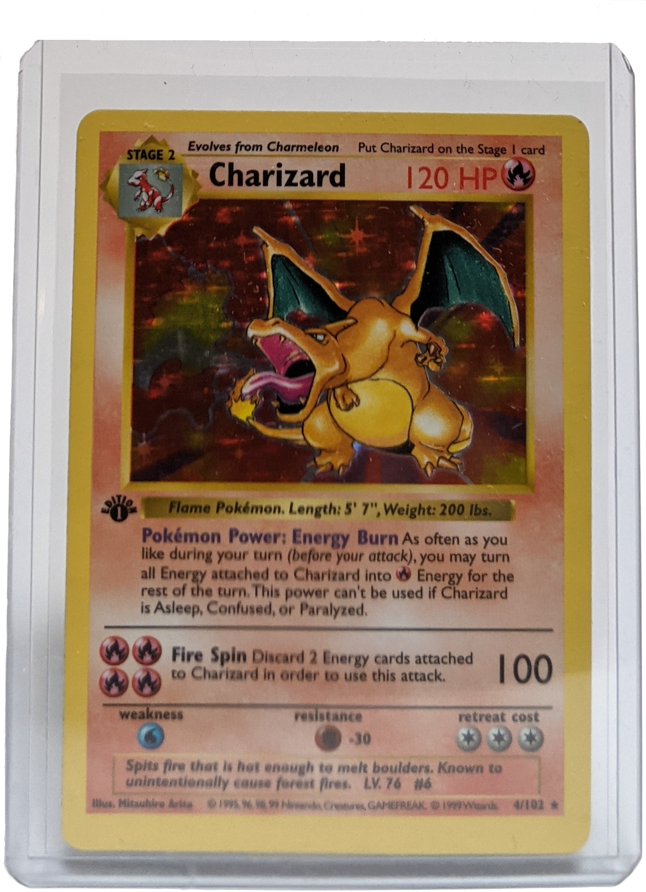 1999 Pokemon Charizard - 1st Edition Shadowless