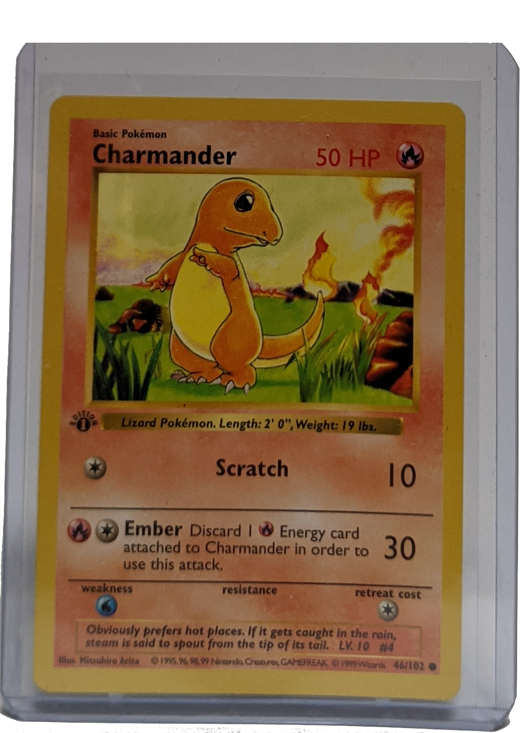 1999 Pokemon Charmander - 1st Edition Shadowless