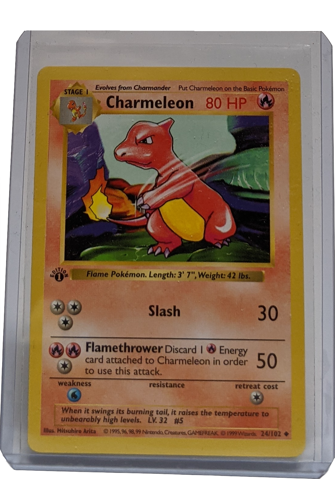 1999 charmeleon pokemon card 1999 Pokemon Charmeleon - 1st Edition Shadowless