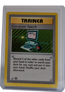 computer search pokemon card 1999 Pokemon Computer Search - 1st Edition Shadowless