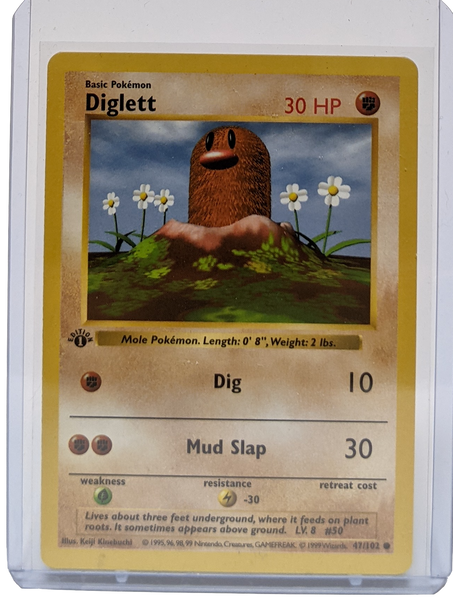 1999 Pokemon Diglett - 1st Edition Shadowless | Kaiya's Collectibles 1999 Pokemon Diglett - 1st Edition Shadowless | Kaiya's Collectibles