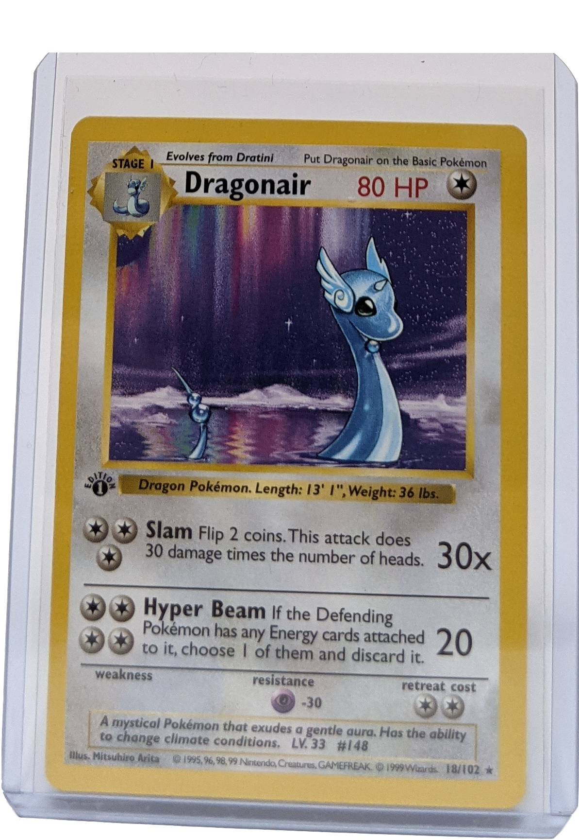 1999 Pokemon Dragonair - 1st Edition Shadowless