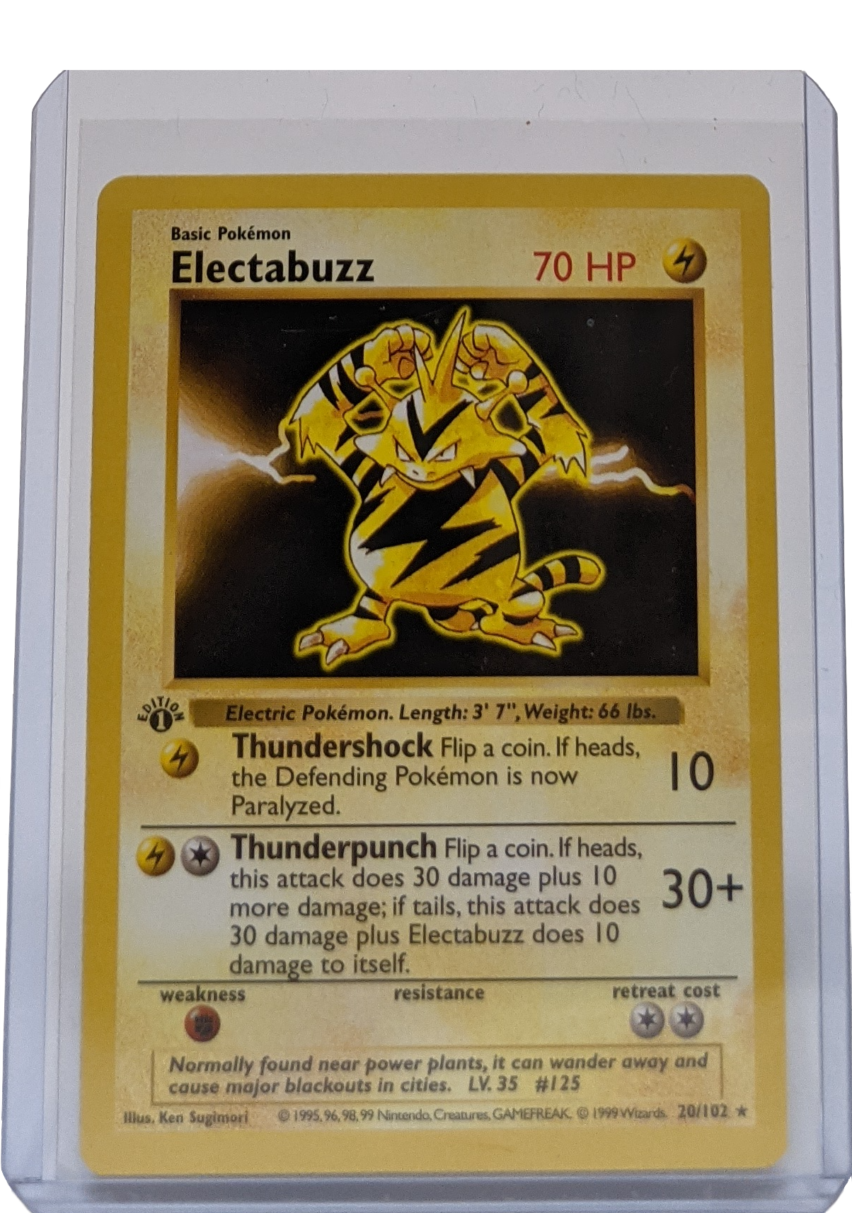1999 Pokemon Electabuzz - 1st Edition Shadowless
