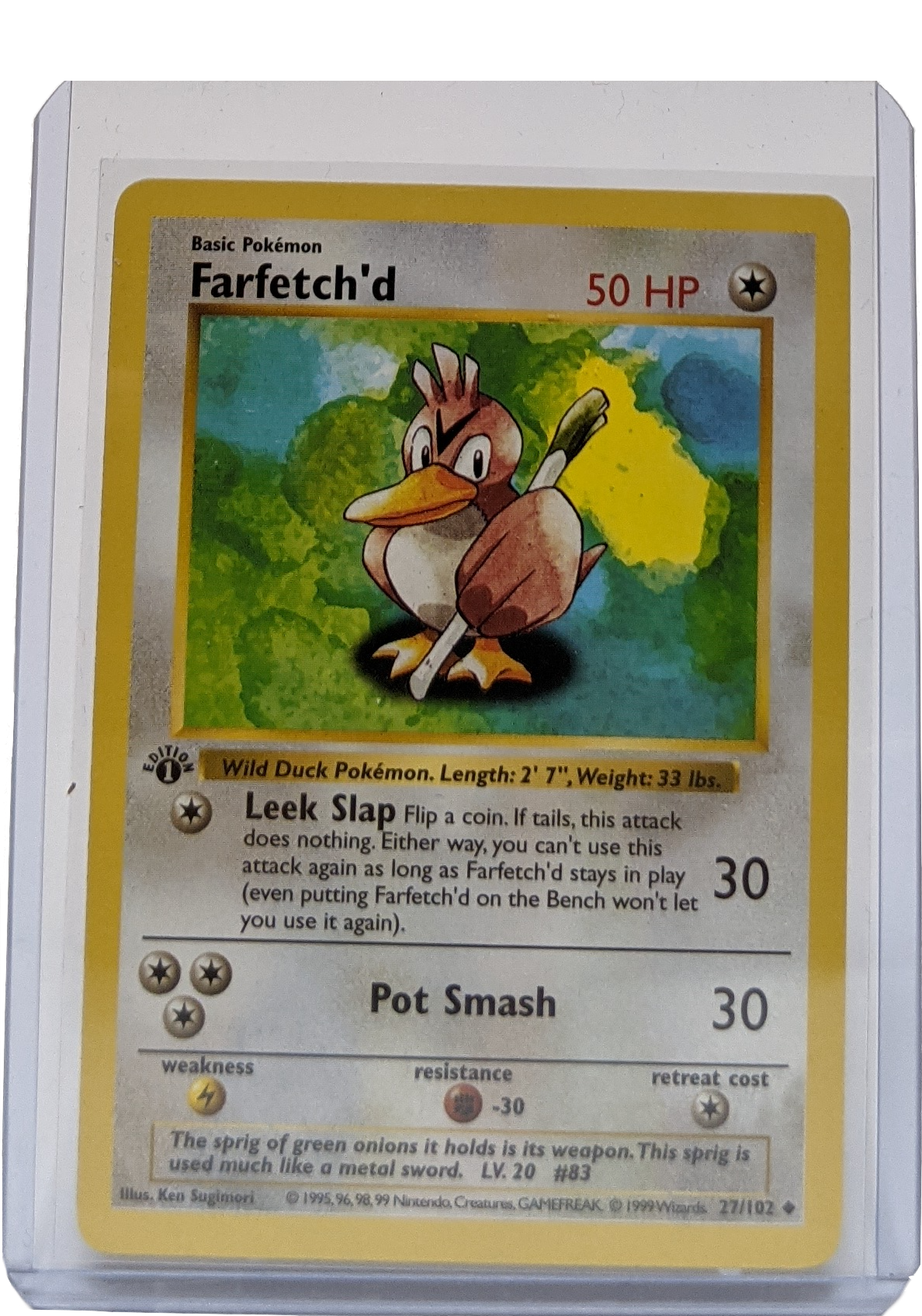 1999 Pokemon Farfetch'd - 1st Edition Shadowless