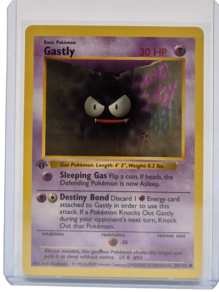 1999 Pokemon Gastly - 1st Edition Shadowless | Kaiya's Collectibles