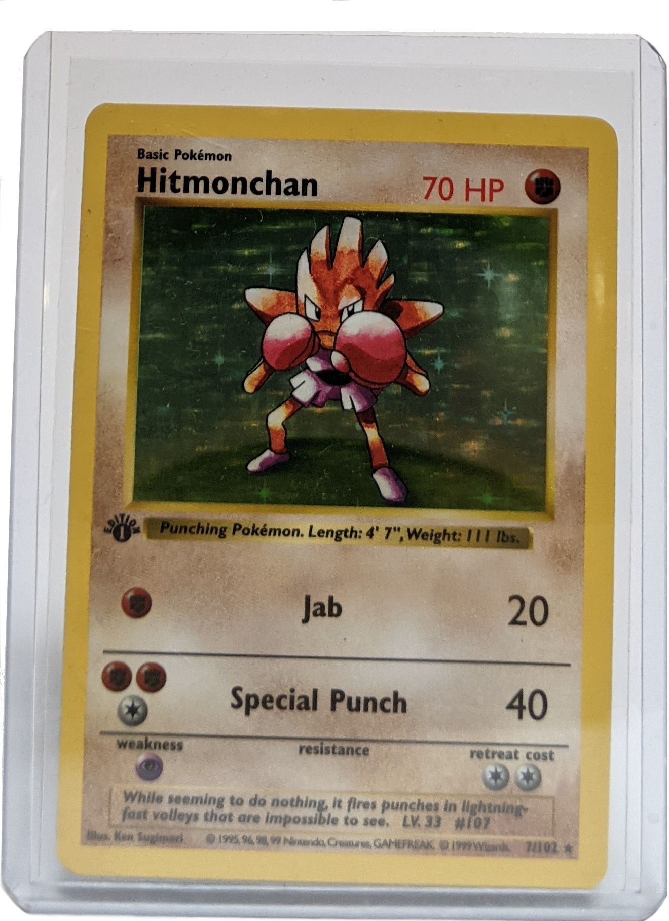 1999 Pokemon Hitmonchan - 1st Edition Shadowless