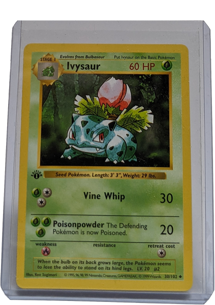 1995 ivysaur pokemon card value 1999 Pokemon Ivysaur - 1st Edition Shadowless
