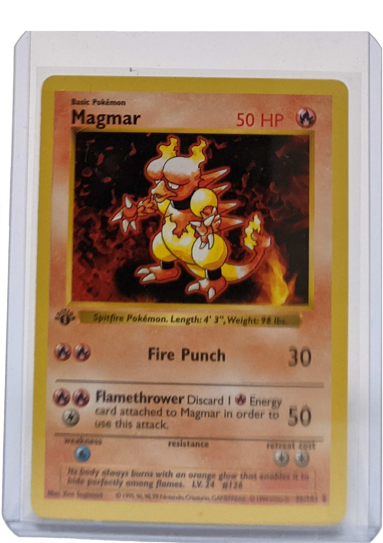 pokemon magmar card 1999 Pokemon Magmar - 1st Edition Shadowless