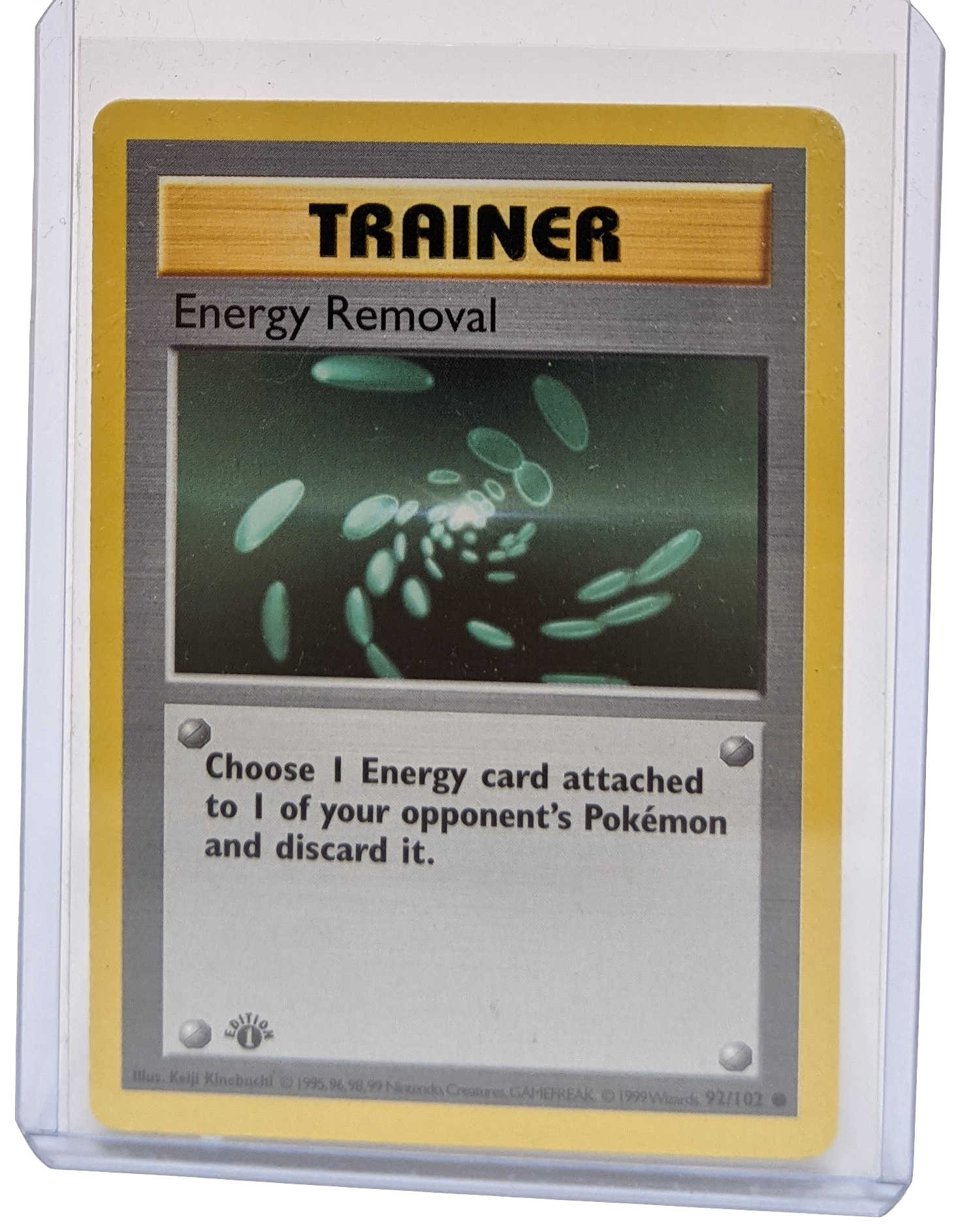 energy removal pokemon card Super (Shadowless) An individual card from the Pokmon trading and collectible card game (TCG/CCG) Remove *ALL* Their Energy with