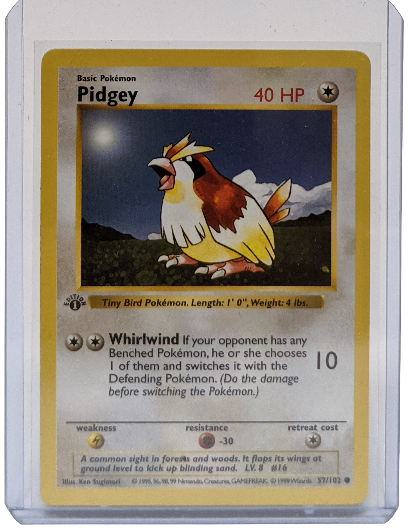 1999 Pokemon Pidgey - 1st Edition Shadowless