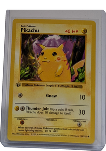 yellow cheek pikachu pokemon card 1999 Pokemon Pikachu (Red Cheeks) - 1st Edition Shadowless
