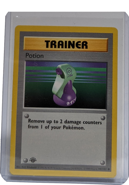 1999 pokemon trainer cards value 1999 Pokemon Potion - 1st Edition Shadowless