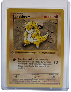 1999 Pokemon Sandshrew - 1st Edition Shadowless