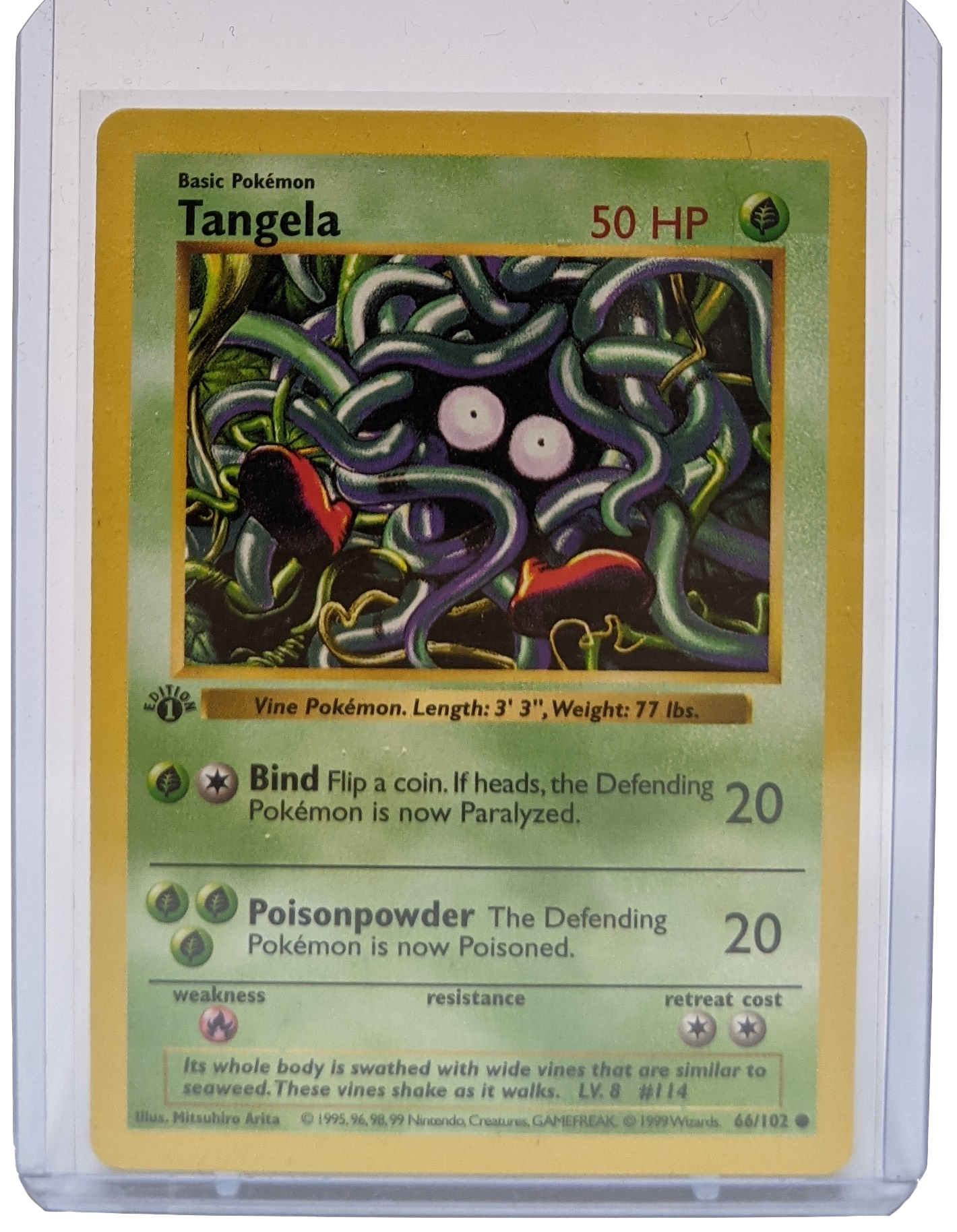1999 Pokemon Tangela - 1st Edition Shadowless