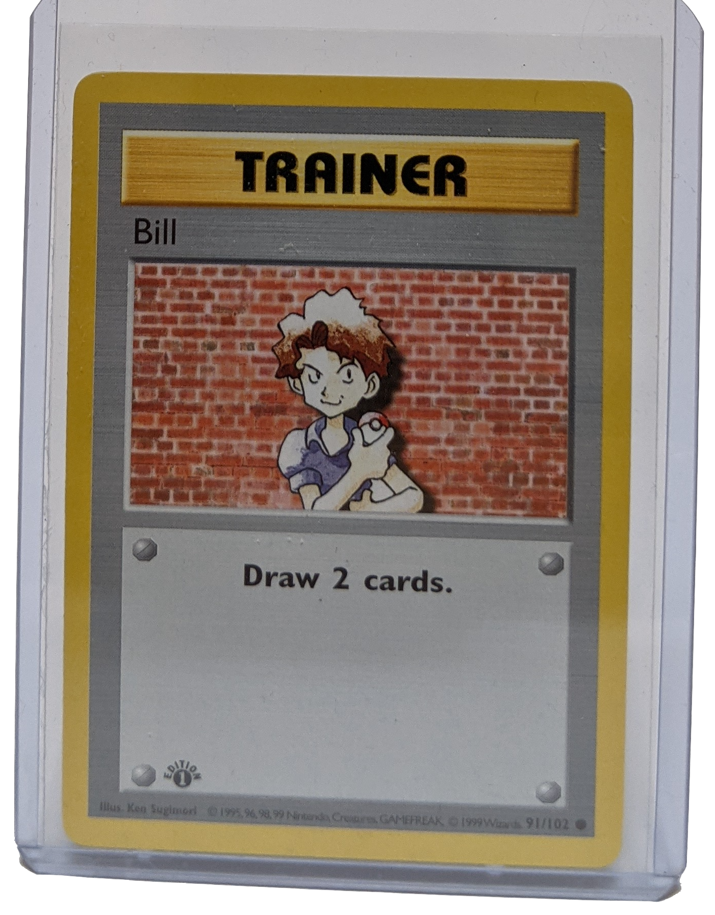 1999 Pokemon Trainer Bill - 1st Edition Shadowless