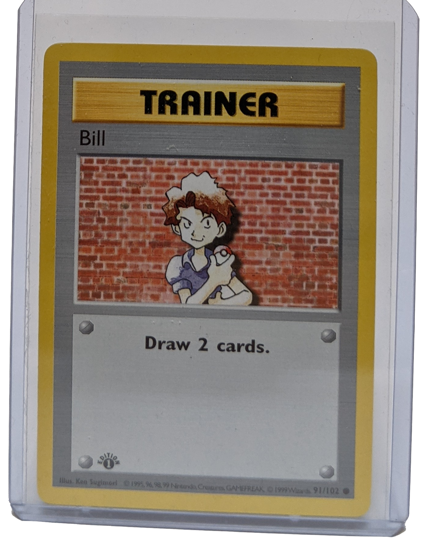 pokemon trainer cards first edition 1999 Pokemon Trainer Bill - 1st Edition Shadowless