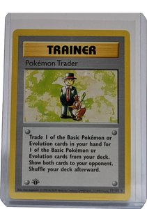 pokemon trader cards 1995 Pokmon card with factory crimp Shuffle your deck afterward. Pokemon Trader(077/102)- Base Set (BS)