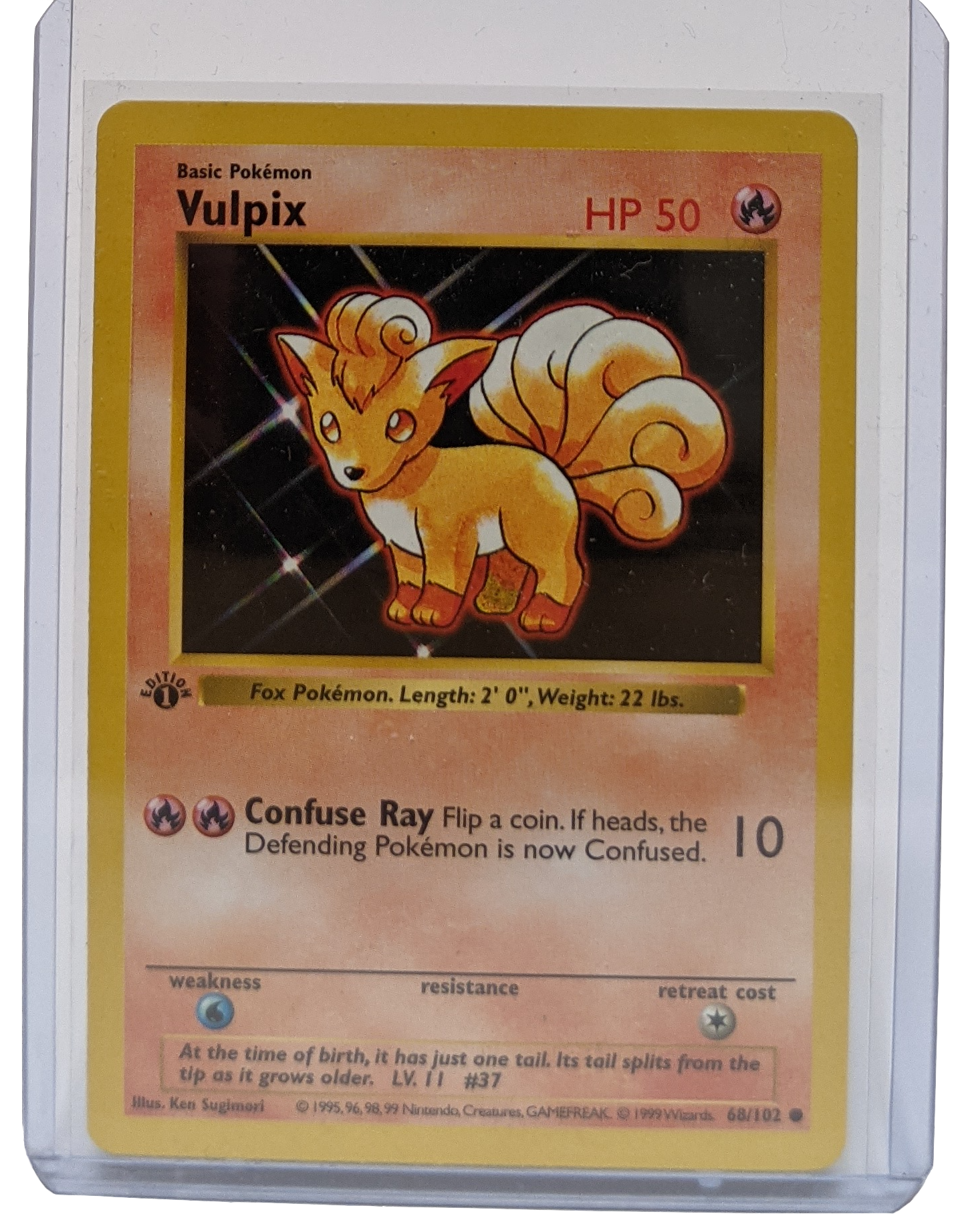 1999 Pokemon Vulpix - 1st Edition Shadowless