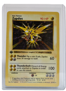 1999 Pokemon Zapdos - 1st Edition Shadowless | Kaiya's Collectibles 1999 Pokemon Zapdos - 1st Edition Shadowless | Kaiya's Collectibles